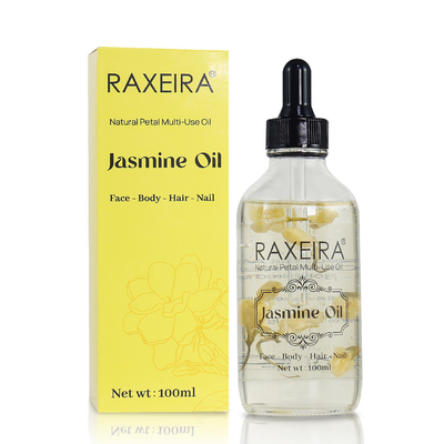 Οργανικό προσαρμοσμένο πετρέλαιο λογότυπο μασάζ φροντίδας δέρματος της Jasmine